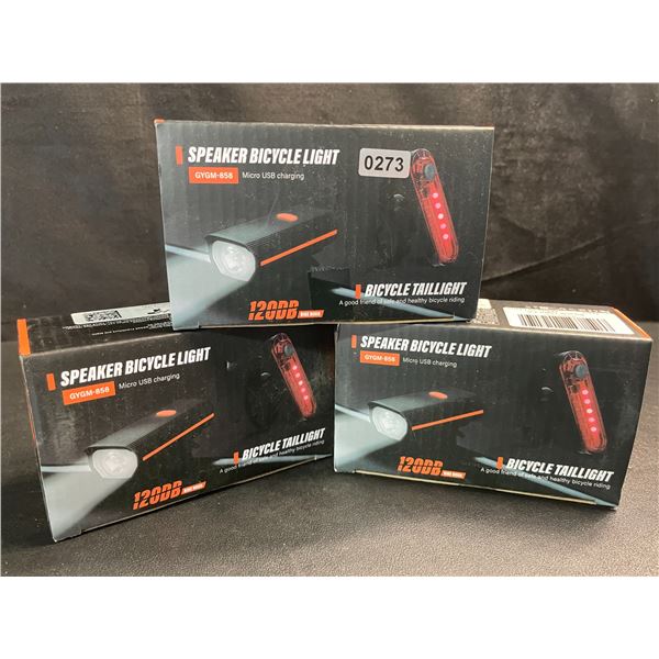 3 Rechargeable Ultra-Bright Bicycle Lights - Brand New