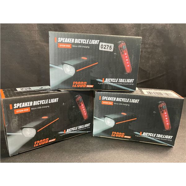 3 Rechargeable Ultra-Bright Bicycle Lights - Brand New