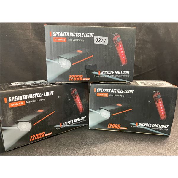 3 Rechargeable Ultra-Bright Bicycle Lights - Brand New