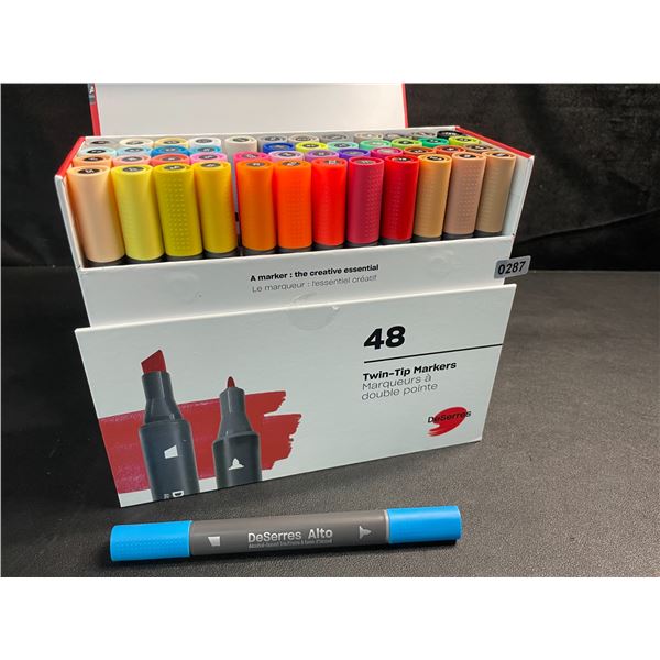 1 DeSerres Alto Alcohol-Based Ink Twin-Tip Markers Set - 48 Colours - Brand New!!