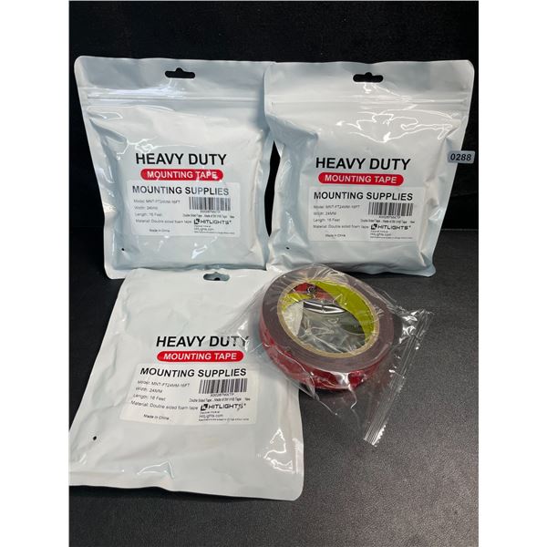3 Packs/Rolls of Heavy-Duty Double-Sided 3M Mounting Tape - 16FT Per Roll - Brand New!