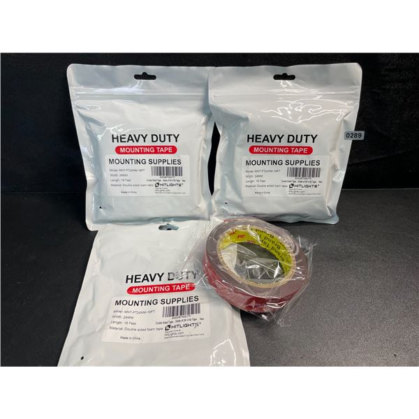 3 Packs/Rolls of Heavy-Duty Double-Sided 3M Mounting Tape - 16FT Per Roll - Brand New!