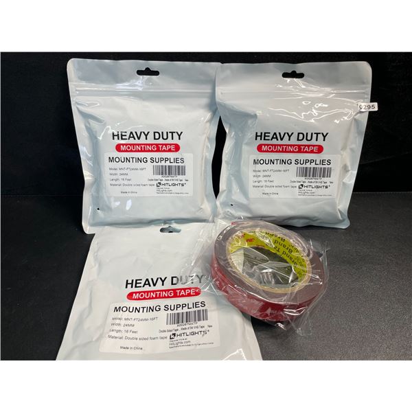 3 Packs/Rolls of Heavy-Duty Double-Sided 3M Mounting Tape - 16FT Per Roll - Brand New!