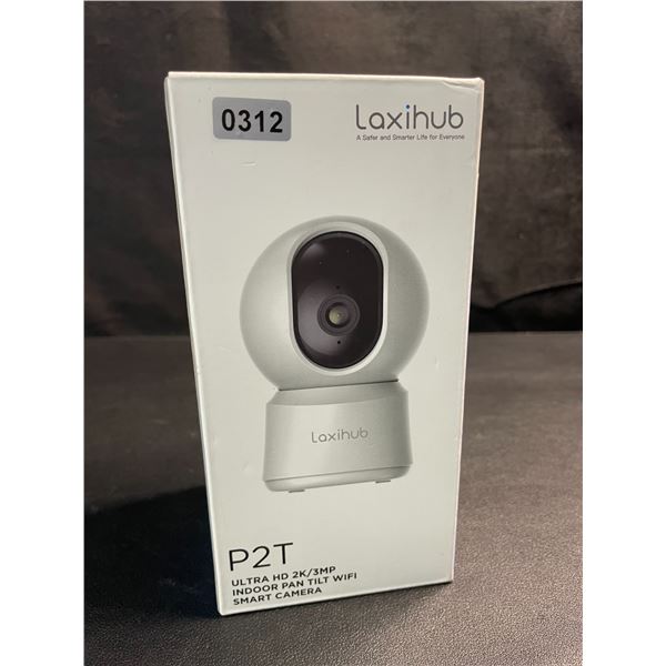 1 Laxihub P2T Ultra HD 2K/3MP Indoor Pan/Tilt WiFi Smart Home Security Camera - New Sealed!