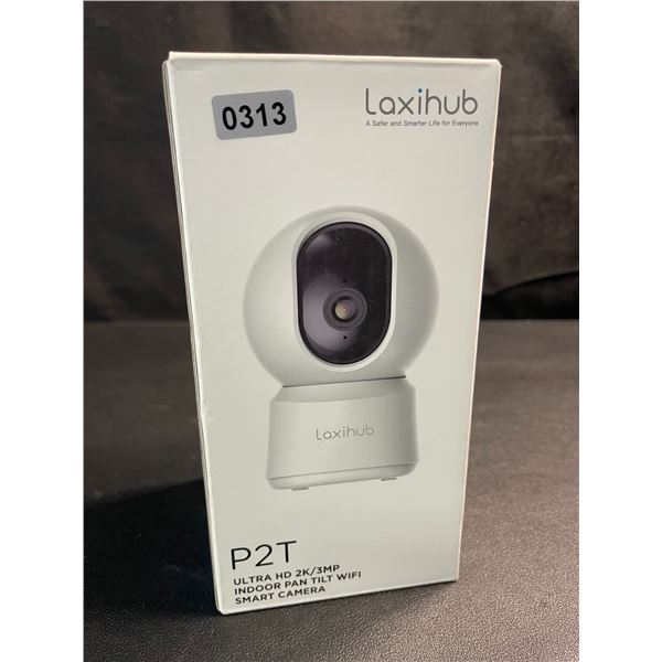 1 Laxihub P2T Ultra HD 2K/3MP Indoor Pan/Tilt WiFi Smart Home Security Camera - New Sealed!