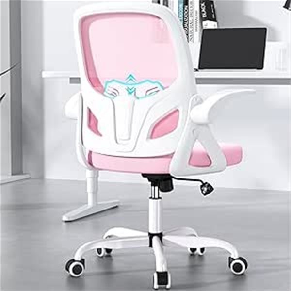 1 Kensaker Ergonomic Office Desk Chair w/ Lumbar Support & Adjustable Height - Pink - New in Box!