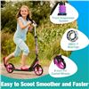 Image 7 : 1 Beleev Quick-Release Foldable Scooter - 220lb Capacity - 4 Adjustable Heights; Purple -New in Box!