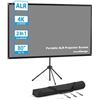 Image 1 : 1 Portable Projector Screen with Stand - 80 Inch - 16:9 Outdoor Projector Screen; Easy Setup - NEW!