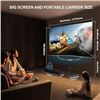 Image 5 : 1 Portable Projector Screen with Stand - 80 Inch - 16:9 Outdoor Projector Screen; Easy Setup - NEW!