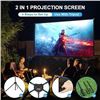 Image 6 : 1 Portable Projector Screen with Stand - 80 Inch - 16:9 Outdoor Projector Screen; Easy Setup - NEW!