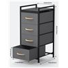 Image 2 : 1 4-Tier Drawer Nightstand/Storage Organizer w/ Fabric Drawers & Wood Top - New! (Assembly Req'd)