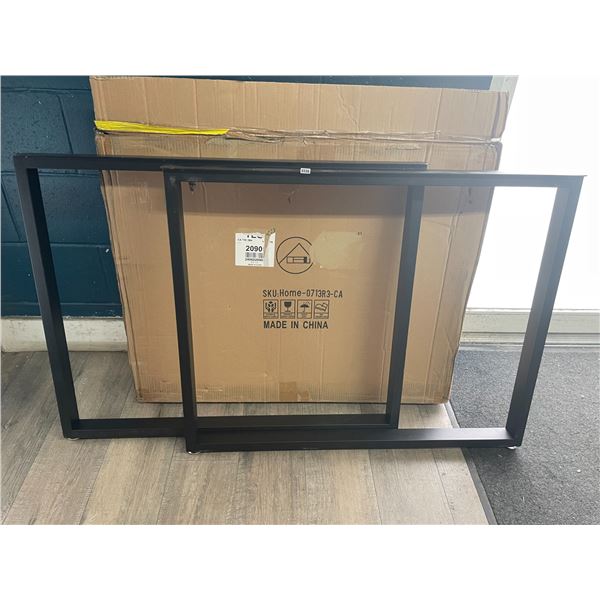 2 Metal Table Legs; 28" Height, 35" Width - Heavy Duty Furniture Legs - Rectangle Shape - New