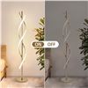 Image 6 : 1 Adisun 40W LED Abstract/Spiral Floor Lamp with Remote Control - Gold; 60" Size - New in Box!
