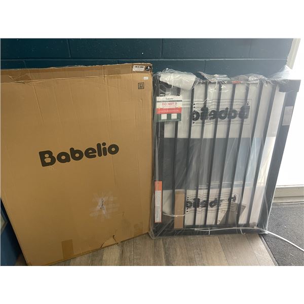 1 Babelio 36" Size Extra Tall Metal Baby Gate - Pressure Mounted Gate for Stairs - New in Box!
