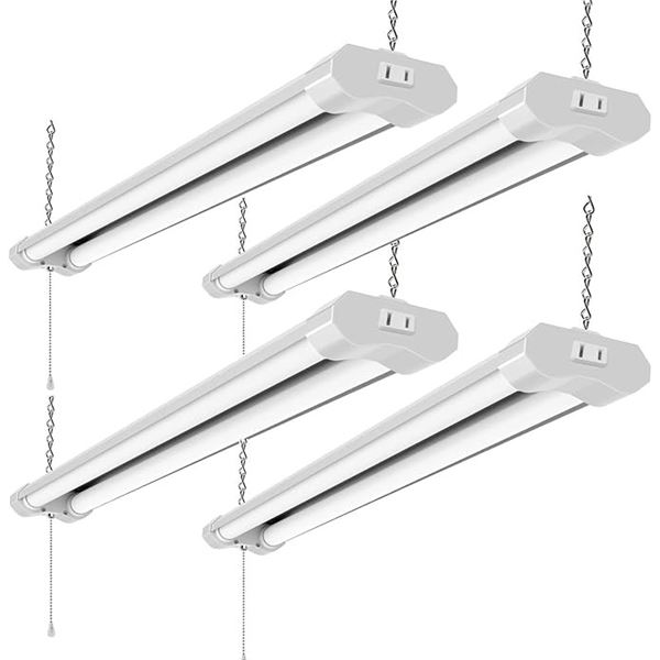 Set of 4 Linkable LED Shop Lights - Long 4FT Size , 4500LM; 40W 5000K LED Ceiling Lights - NEW