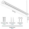 Image 5 : Set of 4 Linkable LED Shop Lights - Long 4FT Size , 4500LM; 40W 5000K LED Ceiling Lights - NEW