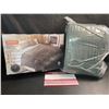Image 1 : 1 Homisprite Queen Size Heated Blanket (84" x 90"); 10 Heat Settings - Grey - New in Box!