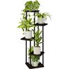 Image 1 : 1 Bamworld 5-Tier Metal Plant Stand for Indoor Plants; Corner Plant Stand - 42" Tall - New in Box