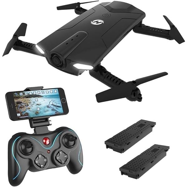 1 Holy Stone Shadow HS160 Foldable Drone; 720P HD Wifi Camera; 6-Axis Gyro Quadcopter Drone