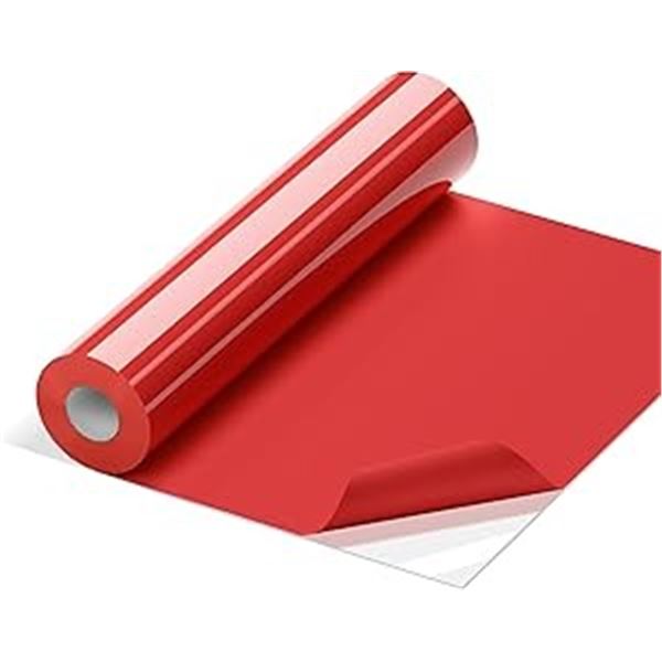 2 Large Rolls of Heat Transfer Vinyl - 12" x 25FT Per Roll - Red - For DIY Heat Press Crafts - New