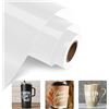 Image 1 : 2 Large Rolls of Permanent Adhesive Vinyl - 12" x 15FT Per Roll - White - For DIY Crafts/Decor