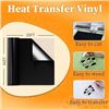 Image 4 : 2 Large Rolls of Heat Transfer Vinyl - 12" x 20FT Per Roll - Black - For DIY Heat Press Crafts - New