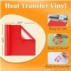 Image 4 : 2 Large Rolls of Heat Transfer Vinyl - 12" x 20FT Per Roll - Red - For DIY Heat Press Crafts - New