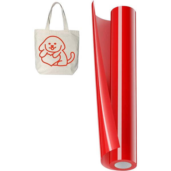 2 Large Rolls of Heat Transfer Vinyl - 12" x 20FT Per Roll - Red - For DIY Heat Press Crafts - New