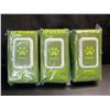 Image 1 : 3 Packs of iPetBa Unscented Hypoallergenic Pet Wipes - 100pcs Per Pack - 8" x 8" Size - New