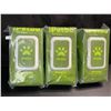 Image 1 : 3 Packs of iPetBa Unscented Hypoallergenic Pet Wipes - 100pcs Per Pack - 8" x 8" Size - New