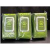 Image 1 : 3 Packs of iPetBa Unscented Hypoallergenic Pet Wipes - 100pcs Per Pack - 8" x 8" Size - New