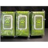 Image 1 : 3 Packs of iPetBa Unscented Hypoallergenic Pet Wipes - 100pcs Per Pack - 8" x 8" Size - New