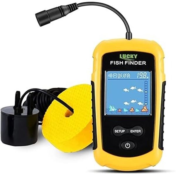 1 LuckyLaker Portable Fish Finder Device with LCD Display - New