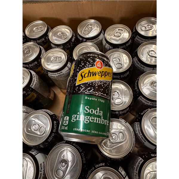 35 Single Cans of Schweppes Zero-Sugar Ginger Ale Soda (355ml Each)