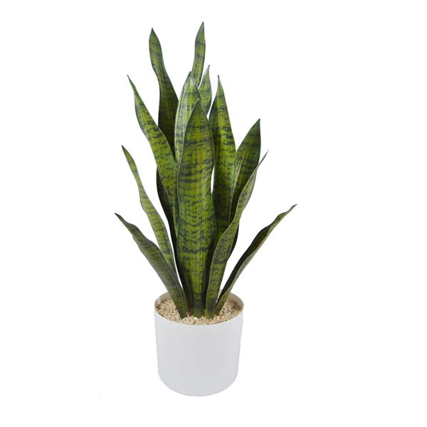Artificial Indoor/Outdoor Snake Plant 27" Tall - New Open Box