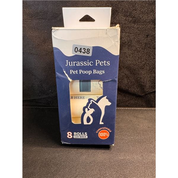 Jurassic Pets Pet Poop Bags - 8 Rolls 120 Bags - New