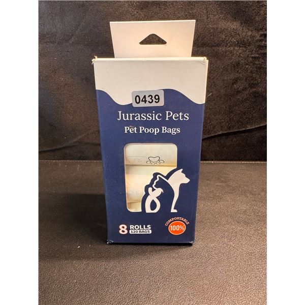 Jurassic Pets Pet Poop Bags - 8 Rolls 120 Bags - New