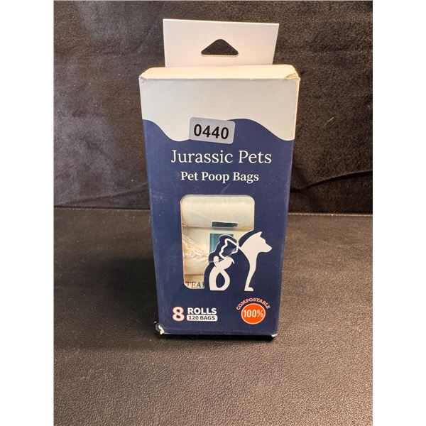 Jurassic Pets Pet Poop Bags - 8 Rolls 120 Bags - New
