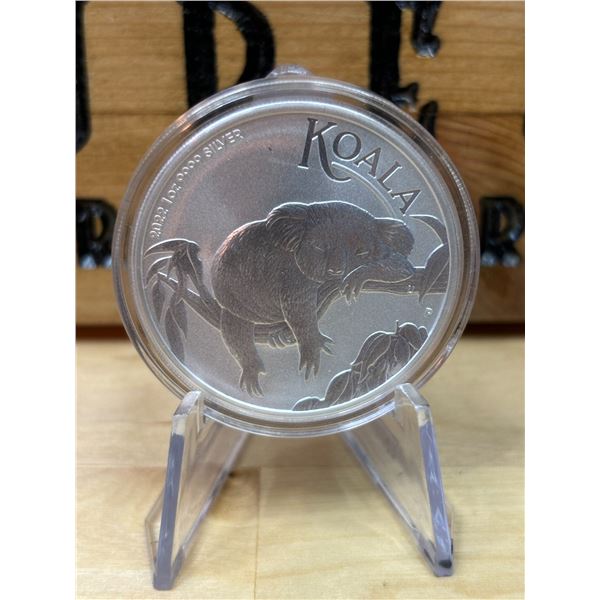 Lot 51-1)  1 oz Australian Koala silver coin 2022
