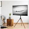 Image 2 : Vivo - solid wood TV floor stand (model TV65C) Refurbished in box - total retail value $715