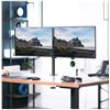 Image 2 : Vivo Dual Monitor Desk Mount - black (model V002) Refurbished in box - total lot retail value $1,050