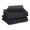 Image 1 : Group of 8 NEW AmazonBasics Cotton Jersey Bed Sheet Set - King, Black - total lot retail value $472