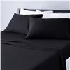 Image 2 : Group of 8 NEW AmazonBasics Cotton Jersey Bed Sheet Set - King, Black - total lot retail value $472