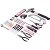 Image 2 : Group of 2 NEW AmazonBasics Household Tool Set with Tool Bag 165-Piece, Pink