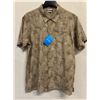 Image 1 : Men's Size S Columbia Lakeside Trail Shirt, Brown/White Leaf Print