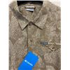 Image 3 : Men's Size L Columbia Lakeside Trail Shirt, Brown/White Leaf Print
