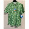 Image 1 : Men's Size L Columbia Super Slack Tide Green/White Shirt w/ Back Vent, UPF 50