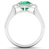 Image 4 : 14KT White Gold 2.5ct Zambian Emerald and Diamond Ring