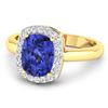 Image 2 : 14KT Yellow Gold 2.02ctw Tanzanite and Diamond Ring