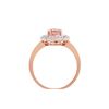 Image 4 : 14KT Rose Gold 1.14ct Morganite and Diamond Ring
